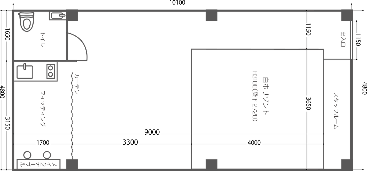 東日本橋スタジオの間取り図